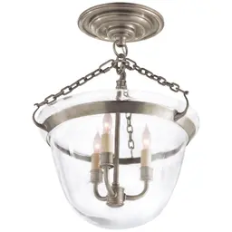 Antique Nickel Clear Glass