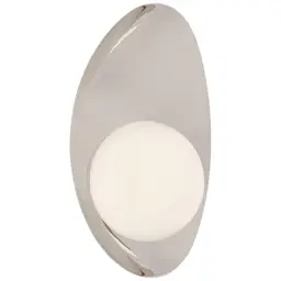 Polished Nickel White Glass