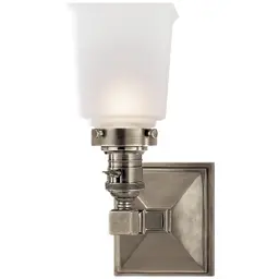 Antique Nickel Frosted Glass