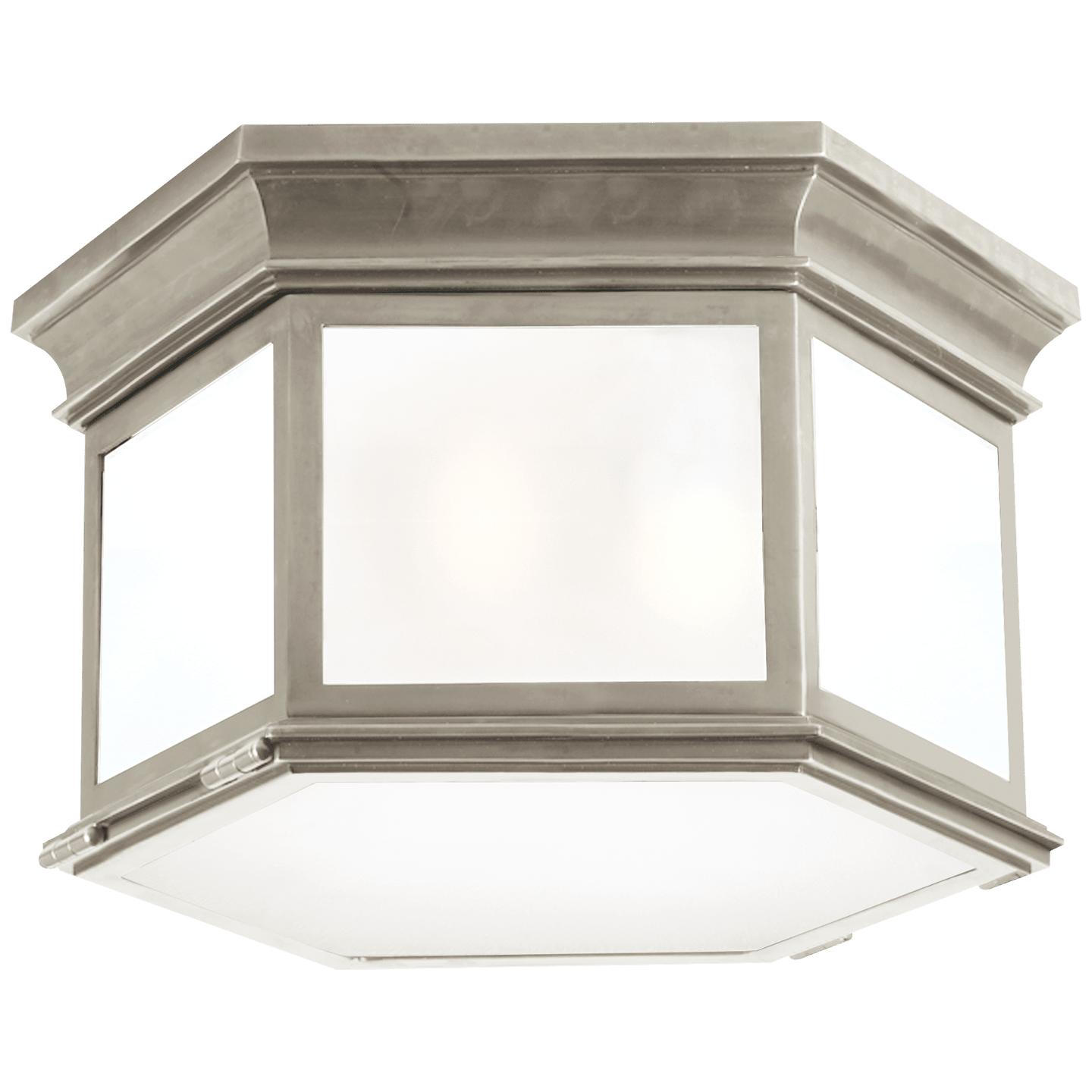 Antique Nickel Frosted Glass