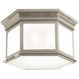 Antique Nickel Frosted Glass