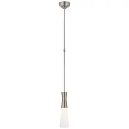 Polished Nickel White Glass