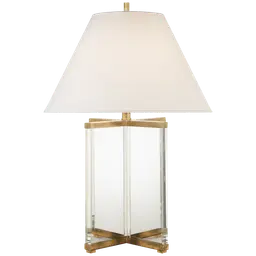 Crystal with Gild 8" x 19" x 12" Linen