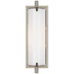 Polished Nickel White Glass