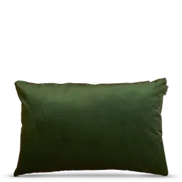 Dark green Velvet cushionwith satin backInner cushion filled with feathers