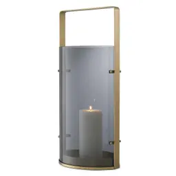 antique brass finish | smoke glass L