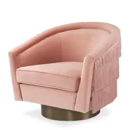 savona nude velvet | matte gold finish swivel base