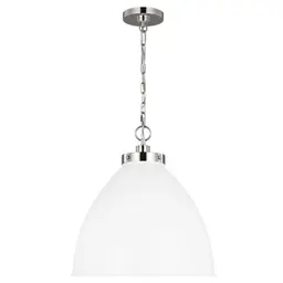 Matte White and Polished Nickel