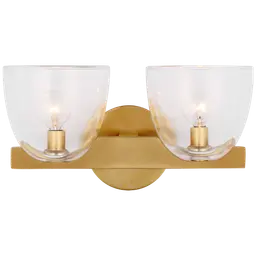 Hand-Rubbed Antique Brass Clear Glass