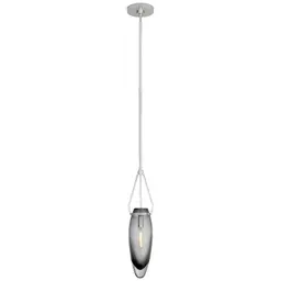 Polished Nickel Smoked Glass