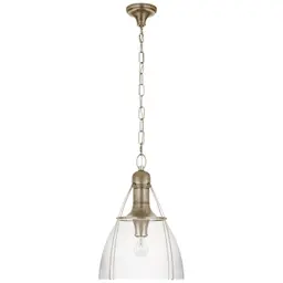 Antique Nickel Clear Glass