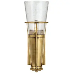 Hand-Rubbed Antique Brass Seeded Glass