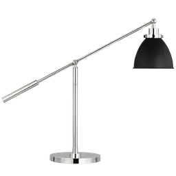 Midnight Black and Polished Nickel LED Bulb(s) Included