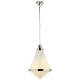 Polished Nickel White Glass