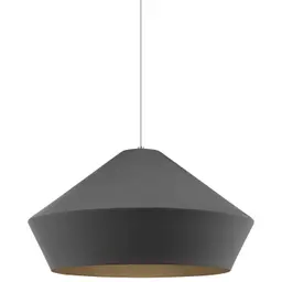 Satin Nickel Charcoal Gray Lamp Not Included