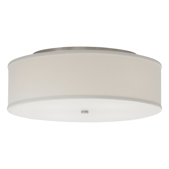 Satin Nickel White Large LED 80 CRI 3000K 120V