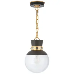 Matte Black and Gild Clear Glass