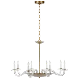 Clear Glass and Hand-Rubbed Antique Brass