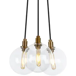Aged Brass Clear 3-LITE CHANDELIER LED 90 CRI 2700K 120V (T20/T24)