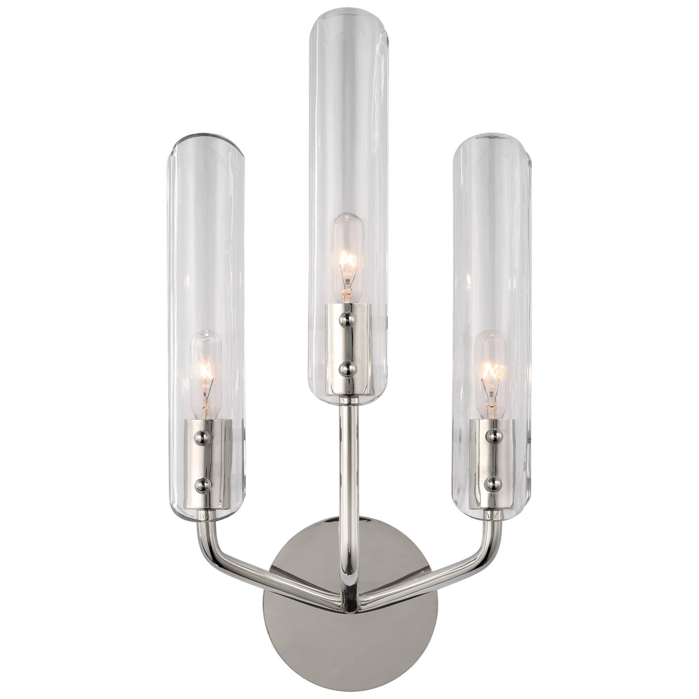 Polished Nickel Clear Glass