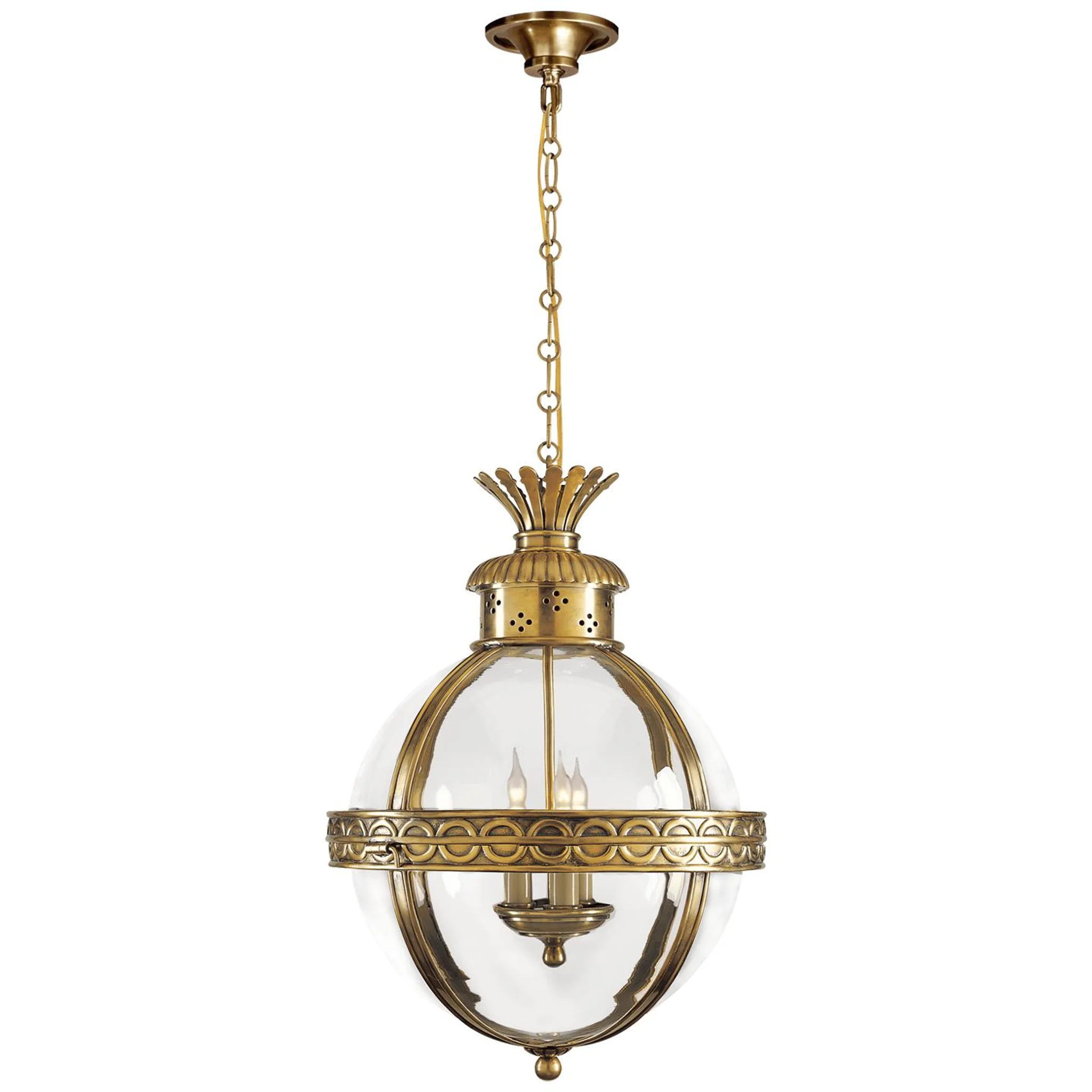 Купить Подвесной светильник Crown Top Banded Globe Lantern в интернет-магазине roooms.ru