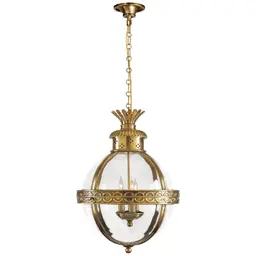 Antique-Burnished Brass Clear Glass
