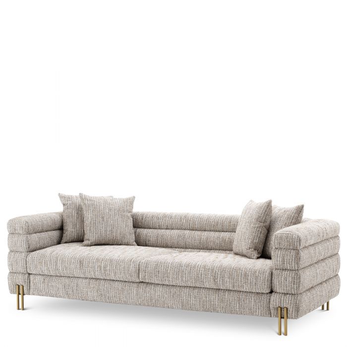 mademoiselle beige | brushed brass finish legs