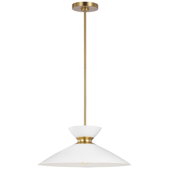 Matte White and Burnished Brass