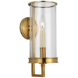 Antique-Burnished Brass Clear Glass
