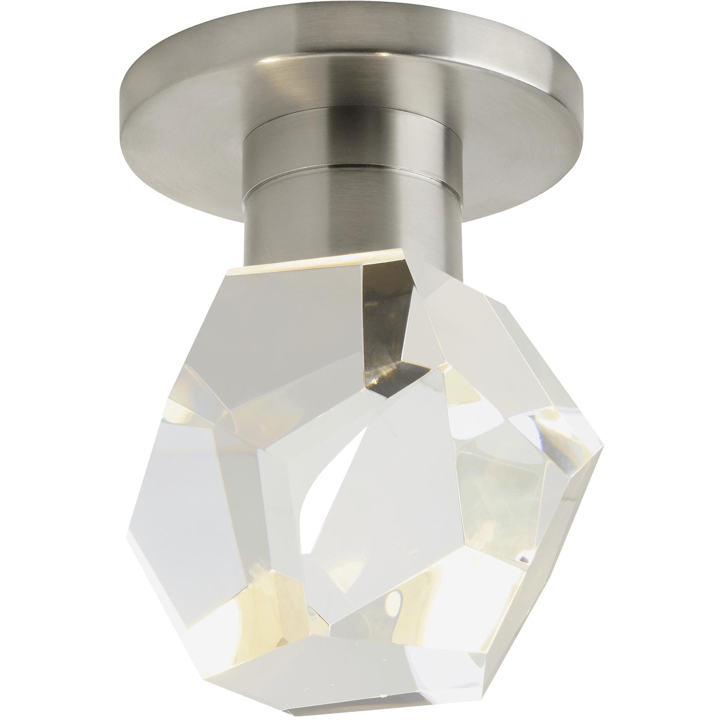 Satin Nickel Faceted Crystal LED 90 CRI 3000K 120V