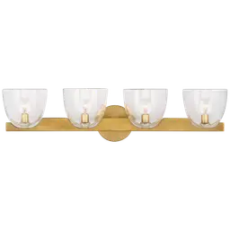 Hand-Rubbed Antique Brass Clear Glass