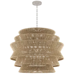 Polished Nickel and Natural Abaca