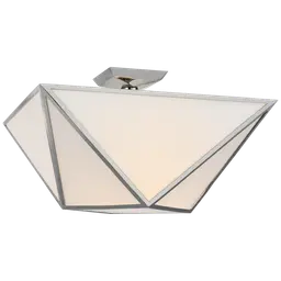 Polished Nickel White Glass