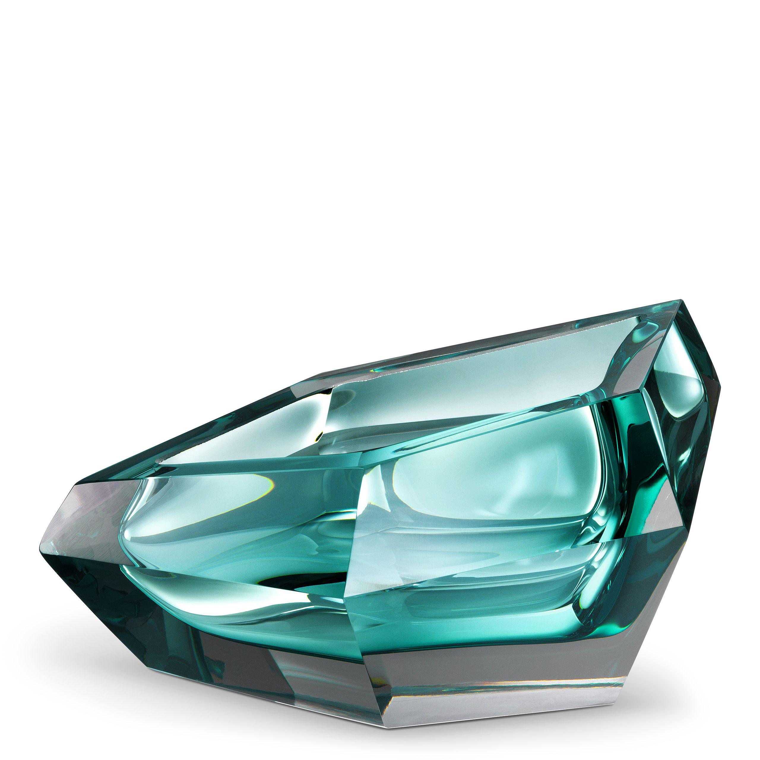 turquoise crystal glass
