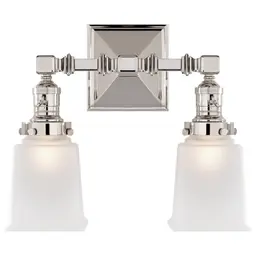 Polished Nickel Frosted Glass