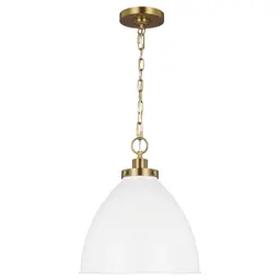 Matte White and Burnished Brass