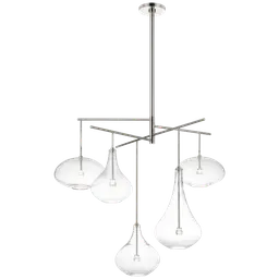 Polished Nickel Clear Glass