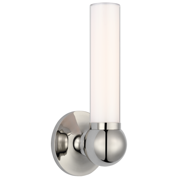 Polished Nickel White Glass