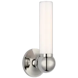 Polished Nickel White Glass