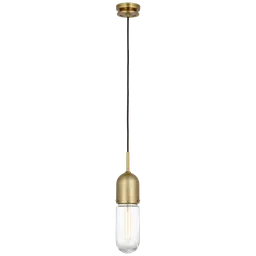 Hand-Rubbed Antique Brass Clear Glass