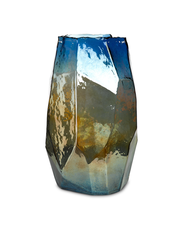 Multi-colour Coloured glass with luster