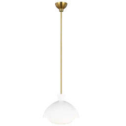 Matte White and Burnished Brass