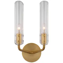 Hand-Rubbed Antique Brass Clear Glass