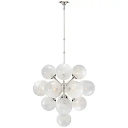 Polished Nickel White Glass