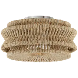 Polished Nickel and Natural Abaca