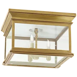 Antique-Burnished Brass Clear Glass