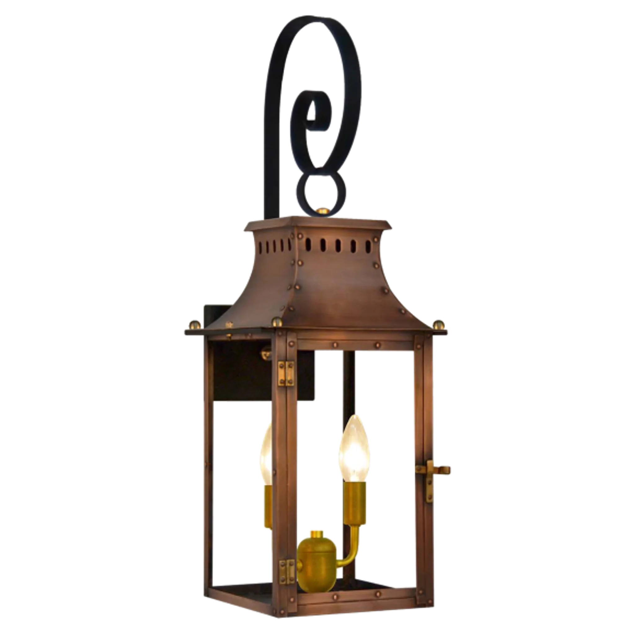 Купить Уличное бра Market Street 16" Top Scroll Wall Lantern в интернет-магазине roooms.ru