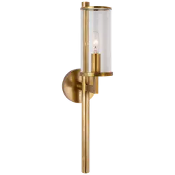 Antique-Burnished Brass Clear Glass