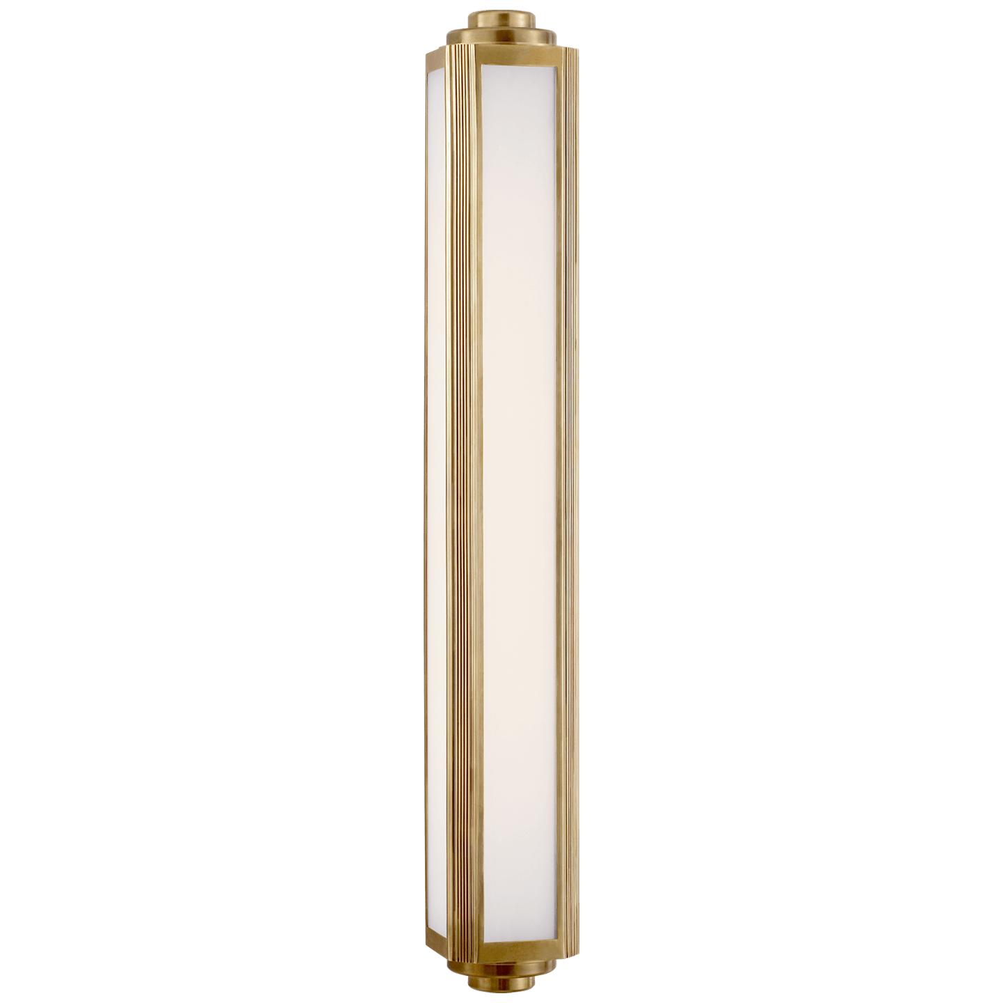Natural Brass White Glass
