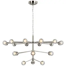 Polished Nickel Clear Glass